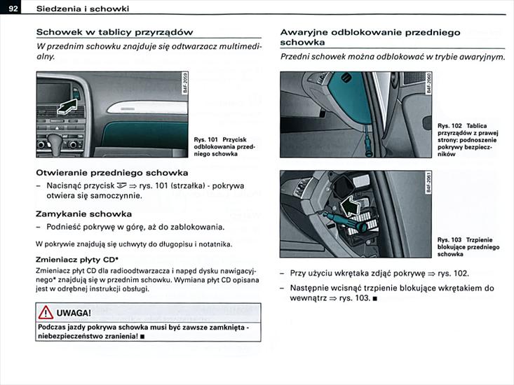 podręcznik  AUDI-A6  instrukcja - 92 Siedzenia i schowki.jpg