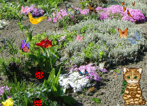 GIFY RUCHOM - Wiosna w ogrodzie.gif