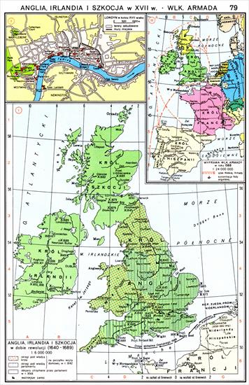 Atlas Historyczny Świata Polecam - 079_Anglia, Irlandia, Szkocja w XVII w. Wielka Armada.jpg
